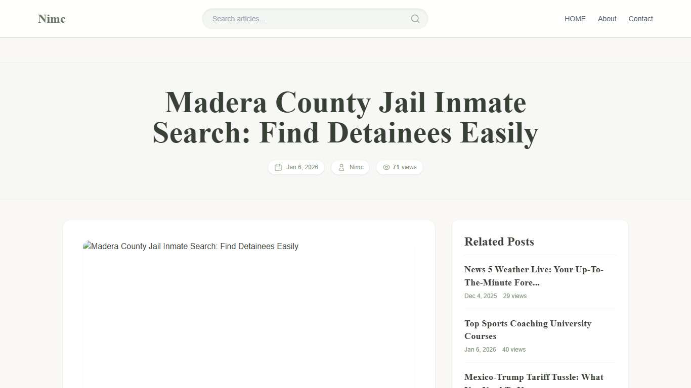 Madera County Jail Inmate Search: Find Detainees Easily